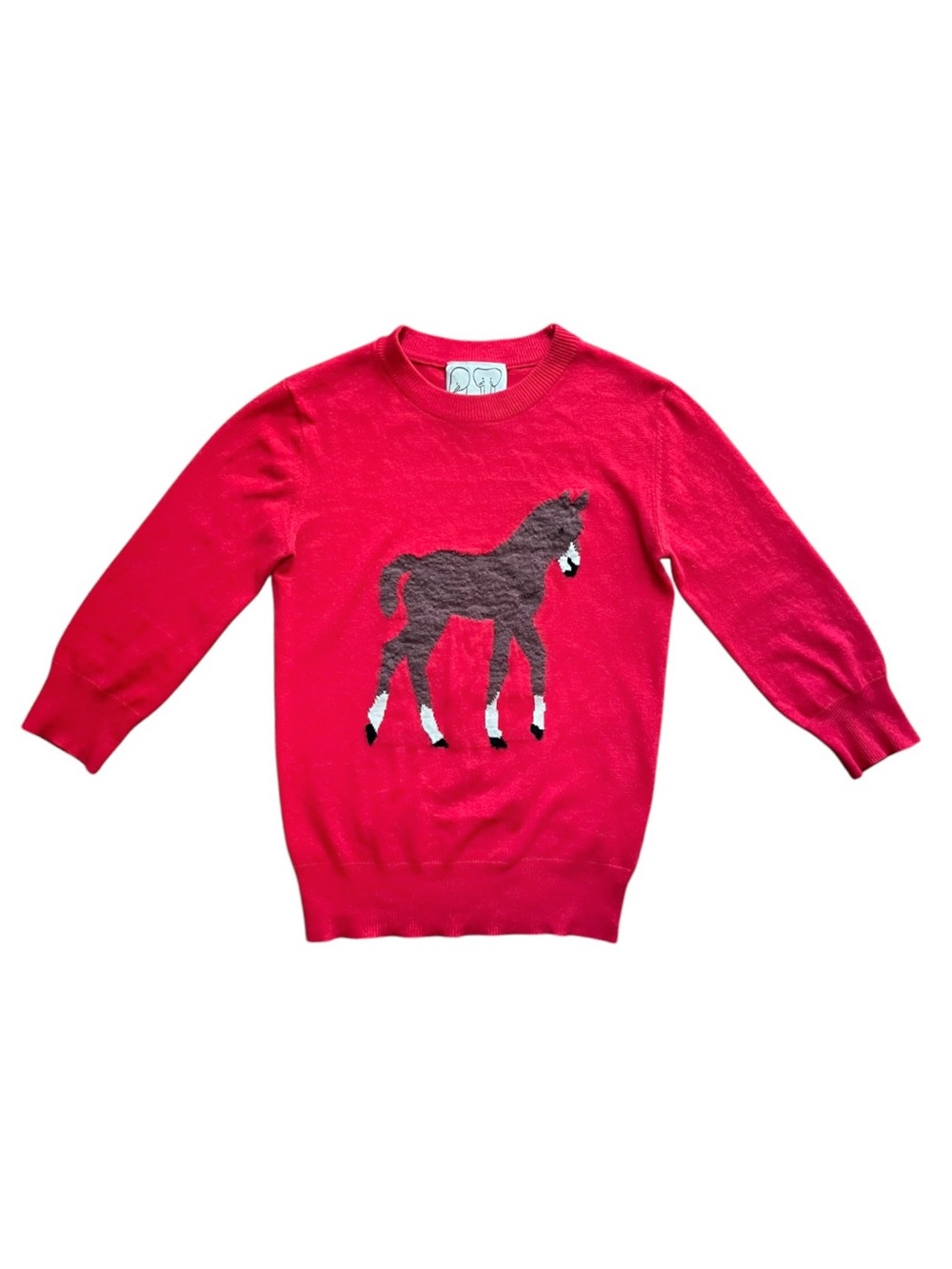 Peter Jensen Red Donkey Burro Sweater, sz XS